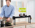 Horynar Over Stove Spice Shelf for Kitchen Spice Rack Organizer with Extra Black Basket and Hooks Great for Stove Top