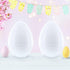 Set 2 10 Inches of White Giant Fillable Plastic Easter Eggs Jumbo Large Size