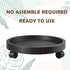 2 Pack 9.8 Inch of Planter Caddies Rolling Saucer Caddy with Wheels, Heavy Duty Wheeled Stand for Potted Plant, Round