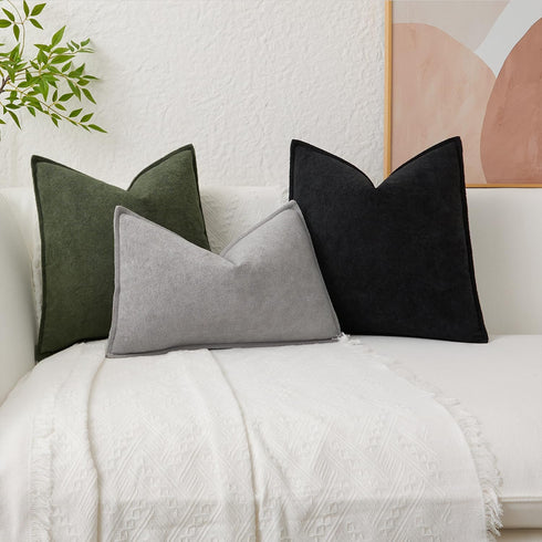 14x20 Inch 1 Pack Kevin Textile Lumbar Pillow Cover Soft Boucle Textured Decorative Waterproof Rectangle Cushion