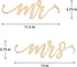 Lillian Rose Gold Laser Cut Mr and Mrs Chair Signs