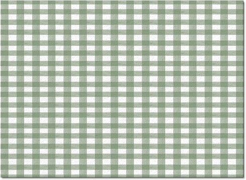 Sage Green Buffalo Plaid Area Rug - 2'x3' Non-Slip Farmhouse Checkered Accent Carpet for Living Room Bedroom