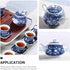 Blue and White Porcelain Teapot, Ceramic Chinese Teapot for Household and Desktop Decor