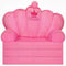 harhoers Pink Princess Toddler Couch, 2-in-1 Foldable Sofa Bed & Chair for Kids