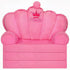 harhoers Pink Princess Toddler Couch, 2-in-1 Foldable Sofa Bed & Chair for Kids