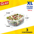 GladWare Family Size Food Storage Containers, XL Large Square Containers Hold Up to 104 Ounces, Set of 3