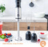 MasterChef Immersion Blender Handheld with Electric Whisk & Milk Frother Attachments, Stainless Steel Stick Emulsifier