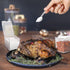 Clear Seasoning Box 4 PCS/Set, Acrylic Spice Rack with Spoon, Lid & Tray for Salt Pepper Sugar