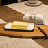 Countertop Enamel Butter Dish with Lid Vintage Enamelware Butter Keeper with Flower and Bird Patterns Farmhouse Butter