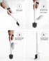 ELYPRO Toilet Brush with Holder Drip-Free Hygienic Bathroom Scrubber with No-Drip Caddy, Built-in Spout, Fast-Drying