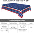 KORVITA 60x84 Inch Patriotic Rectangle Tablecloth Memorial Day Independence Day American Flag Washable Microfiber