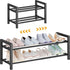 Detsuk 2-Tier Expandable Shoe Rack (17.5"-30.7") Adjustable Heavy-Duty Metal Shoe Organizer Shelf