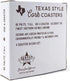 Y'all Texas Coaster Set, 4 Cork Coasters, 3.5 Inch, Texas Gift