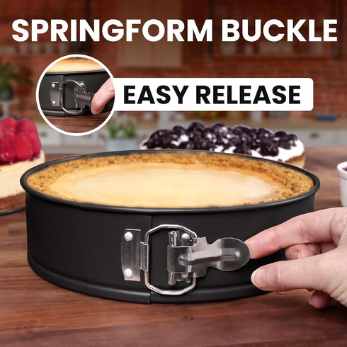 Zulay 9-Inch Premium Nonstick Springform Pan, Leak-Proof Design with Removable Bottom for Cheesecakes, Easy to Clean