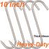 10 Inch Meat Hook, Heavy Duty 10mm S-Hooks Stainless Steel Meat Processing Butcher Hooks
