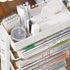 Carts with Wheels, Rolling Organization Shelf Desk Organizer, 5-Tier Plastic Rolling Utility Cart for Office