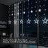 Star Curtain Lights for Bedroom - 9ft Plug-in 138 LED Fairy Twinkle Lights with Remote & 12 Star Drops