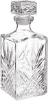 Bormioli Rocco Selecta Collection Whiskey Decanter - 33.75oz Diamond Decanter with Starburst Detailing