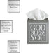 Creative Brands Faithworks, God Bless You Wooden Tissue Box Cover, Small, Grey