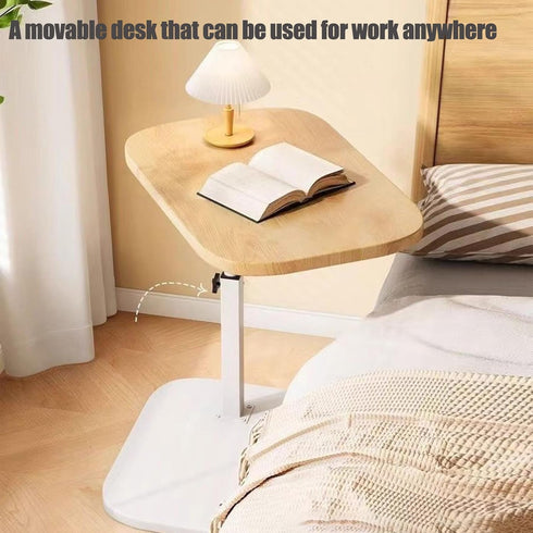360 Pedestal Adjustable c Table for Small SpacesC Shaped End Table Desktop can Turn and The Height of The Sofa Small TV