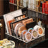 JessLab Eyeshadow Palette Makeup Organizer, Acrylic 7-Section Divided Storage for Bathroom Vanity Countertop,