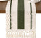 MLMW Boho Table Runner 40 inches Olive Green&Ivory Small Coffee Table Runner