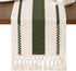 MLMW Boho Table Runner 40 inches Olive Green&Ivory Small Coffee Table Runner