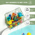 2 PackBath Greentainer Toy Organizer, Wall Mounted Shower Storage Basket - Metal Bathtub Toy Holder with Hooks
