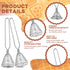 4 Pieces Stainless Steel Spring Whisk, 8.46 Inches Egg Whisk for Blending, Whisking, Beating, Stirring Kitchen Utensil