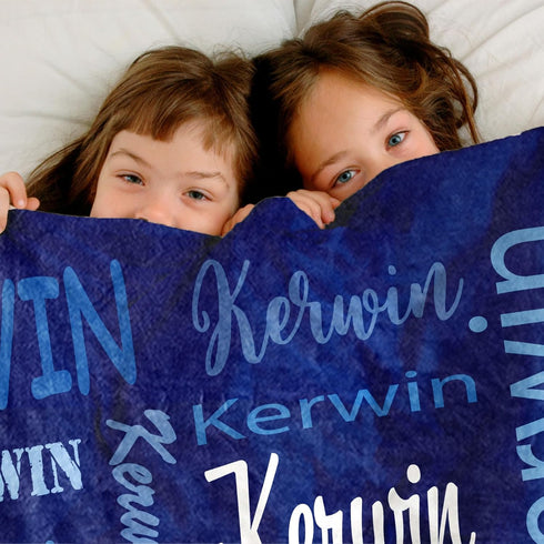 ICELIETE Ships Next Day, Personalized Blankets for Kids Custom Blanket with Name Customized Blanket Flannel Blanket