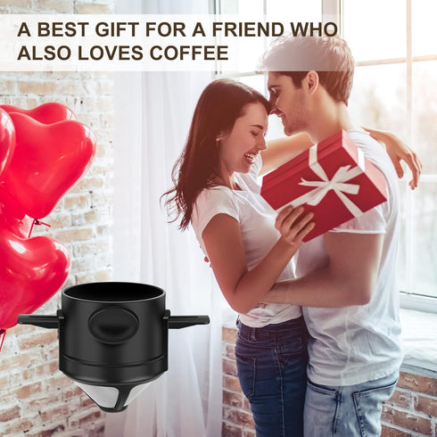 Portable Pour Over Coffee Maker Stainless Steel Reusable Filter Mini Collapsible Single Serve Coffee Dripper