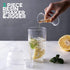 Homestia 2Pcs Plastic Cocktail Shaker Set, Hand Shaker Cup Mixer with Measuring Jigger for Bartending