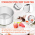 E-far 6 x 3 Inch Round Cake Pans, Stainless Steel Deep Baking Pan for Layer Cake, Set of 2