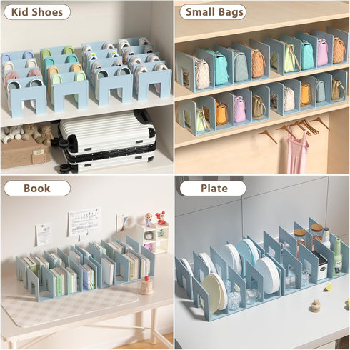 4 Pack Closet/Entryway, Kids Shoe Rack - Shoe Organizer for Toddlers & Children, Space-Saving Nursery Shoe Storage