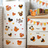 Mfault Hello Fall Cartoon Mouse Window Clings, 4 Sheets Autumn Stickers Decals for Seasonal Home Kitchen Decor