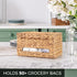 1330 Trash Bag Holder with Scalloped Lid Gallon Bags Roll Holder Wall Mount Water Hyacinth Garbage Bag Dispenser