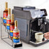 Coffee Syrup Rack for Coffee Bar Accessories, Organizer Holds 4 Bottles, Fits with Torani and Monin Syrup