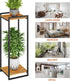 2-Tier 34" Plant Stand Indoor, Tall Modern Plant Shelf Corner Flower Pot Holder Organizer for Living Room Balcony