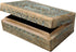 DharmaObjects Large Triple Moon Hand Carved Jewelry Trinket Keepsake Wooden Storage Box, Turquoise