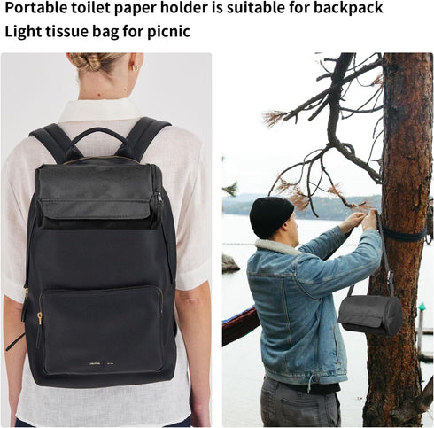 Hanging Camping Toilet Paper Holder - Waterproof Paper Towel Holder Organizer - Portable Roll Paper Reusable Storage
