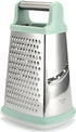 Stainless Steel Cheese Grater - Metal Box Grater for Kitchen with Comfortable Handle, Food Processor and Shredder