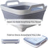 Collapsible Wash Basin with Drain Plug - 2.4 Gallon (9L) Portable Sink for RV Camping, Space-Saving Dish Pan (Gray)