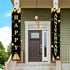Wedding Anniversary Door Banner, Black Gold Happy Anniversary Sign for Party Decorations, Welcome Porch Outdoor Supplies