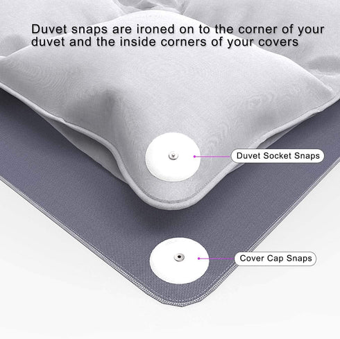 Duvet Cover Snaps Metal, 16 Pcs