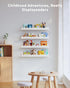 Seocry Scalloped Wall Bookshelves for Nursery, Floating Wooden Book Shelves for Kids Room, White Nursery Shelves