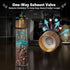 8Pcs Single Dose Coffee Bean Storage Tubes with One-Way Exhaust Valve,Coffee Bean Container with American Walnut Wood