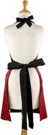 DII Kitchen Collection Gingham Check Apron, Red/Black
