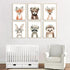 Baccone 8x10x6 Inch Woodland Animal Nursery Wall Art Decor Baby Girl Room Pictures Floral Crown Animal Canvas Wall Art