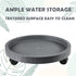 2 Pack 12.6 Inch of Planter Caddies Rolling Saucer Caddy with Wheels, Heavy Duty Wheeled Stand for Potted Plant, Round