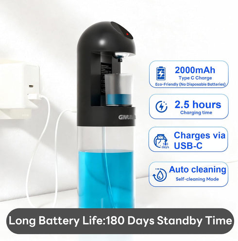 4 Sets 28.3 Oz Container,2 Upgraded Automatic Mouthwash Dispenser with Dispensing Levels for Bathroom-GIMUBABA Smart